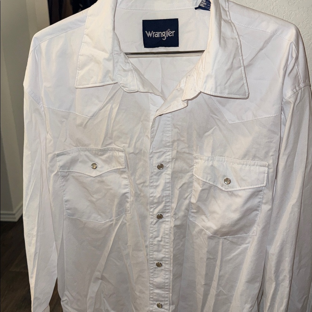 Wrangler Crisp White Long Sleeve Shirt